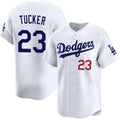 Los Angeles Dodgers #23 Kyle Tucker White AmberGomez 2026 Home Limited Stitched Jersey