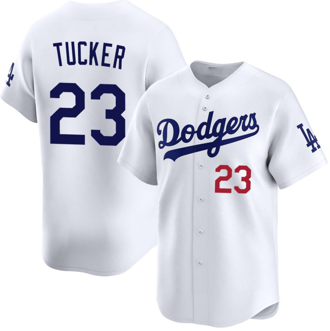 Los Angeles Dodgers #23 Kyle Tucker White AmberGomez 2026 Home Limited Stitched Jersey