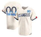 Custom Los Angeles Dodgers Active Player Cream AmberGomez 2024 City Connect Limited Stitched Jersey