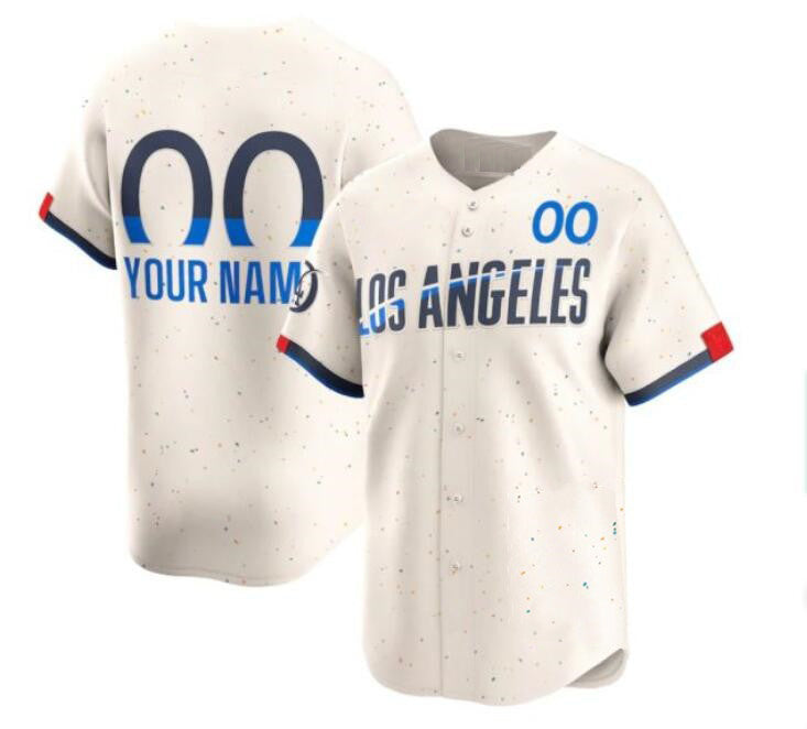 Custom Los Angeles Dodgers Active Player Cream AmberGomez 2024 City Connect Limited Stitched Jersey