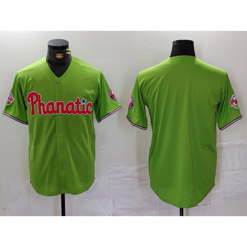 Philadelphia Phillies Blank Green AmberGomez With Patch Stitched Cool Base Jersey