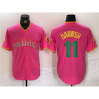 San Diego Padres #11 Yu Darvish Pink AmberGomez Cool Base Stitched Jersey