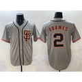 San Francisco Giants #2 Willy Adames Gray AmberGomez Cool Base Stitched Jersey