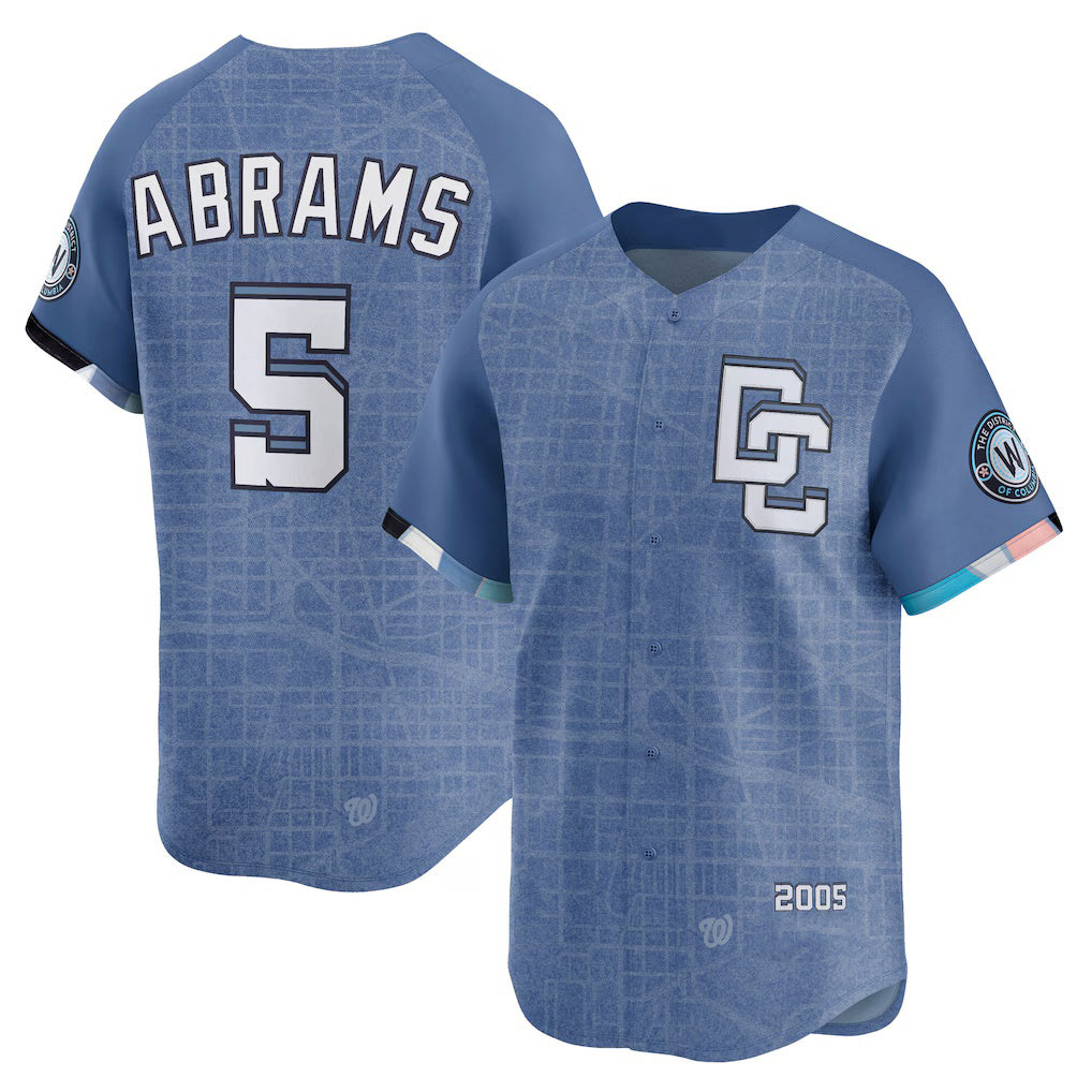 Washington Nationals #5 CJ Abrams Blue AmberGomez 2025 City Connect Limited Jersey