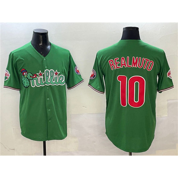 Philadelphia Phillies #10 J.T. Realmuto Green AmberGomez Phanatic Limited Stitched Jersey