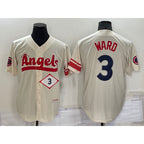 Los Angeles Angels #3 Taylor Ward Number Cream AmberGomez 2022 City Connect Cool Base Stitched Jersey