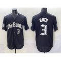 New York Yankees #3 Babe Ruth Black AmberGomez 'Gothic Legacy Edition' Vapor Premier Limited Stitched Jersey