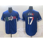 Los Angeles Dodgers #17 Shohei Ohtani Blue AmberGomez Mexico Stitched Jersey