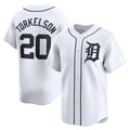 Detroit Tigers #20 Spencer Torkelson White AmberGomez Home Limited Player Jersey
