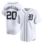 Detroit Tigers #20 Spencer Torkelson White AmberGomez Home Limited Player Jersey