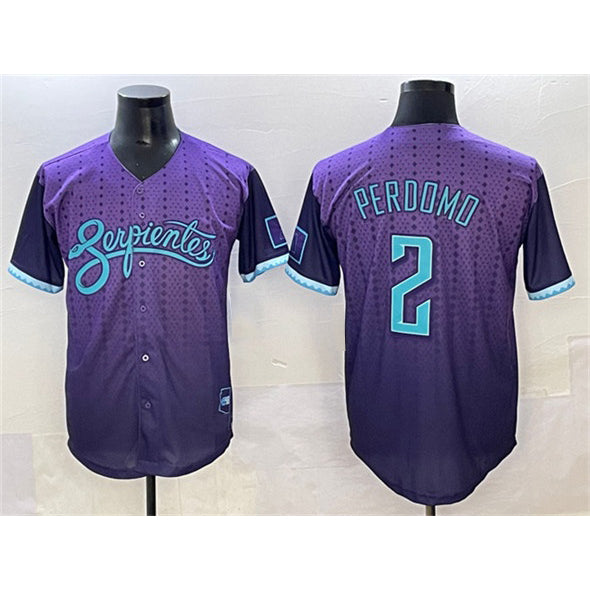 Arizona Diamondbacks #2 Geraldo Perdomo Purple AmberGomez 2025 City Connect Limited Stitched Jersey