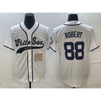 Chicago White Sox #88 Luis Robert Number White AmberGomez Cool Base Stitched Jersey