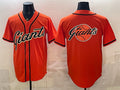 San Francisco Giants Team Big Logo Orange AmberGomez Cool Base Stitched Jersey