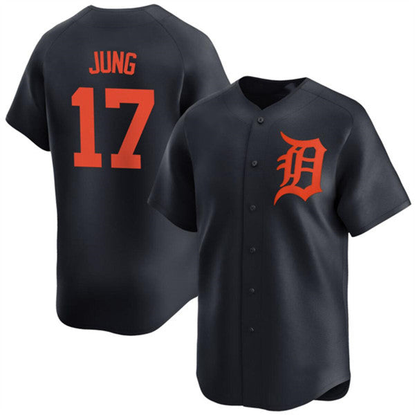 Detroit Tigers #17 Jace Jung Black AmberGomez 2024 Alternate Limited Stitched Jersey