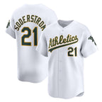 Oakland Athletics #21 Tyler Soderstrom White AmberGomez Home Limited Player Jersey
