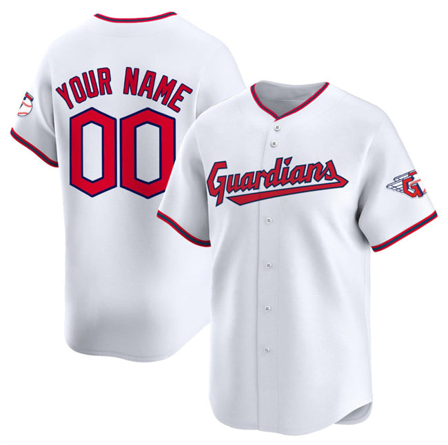 Custom Cleveland Guardians Active Player White AmberGomez Home Limited Stitched Jersey