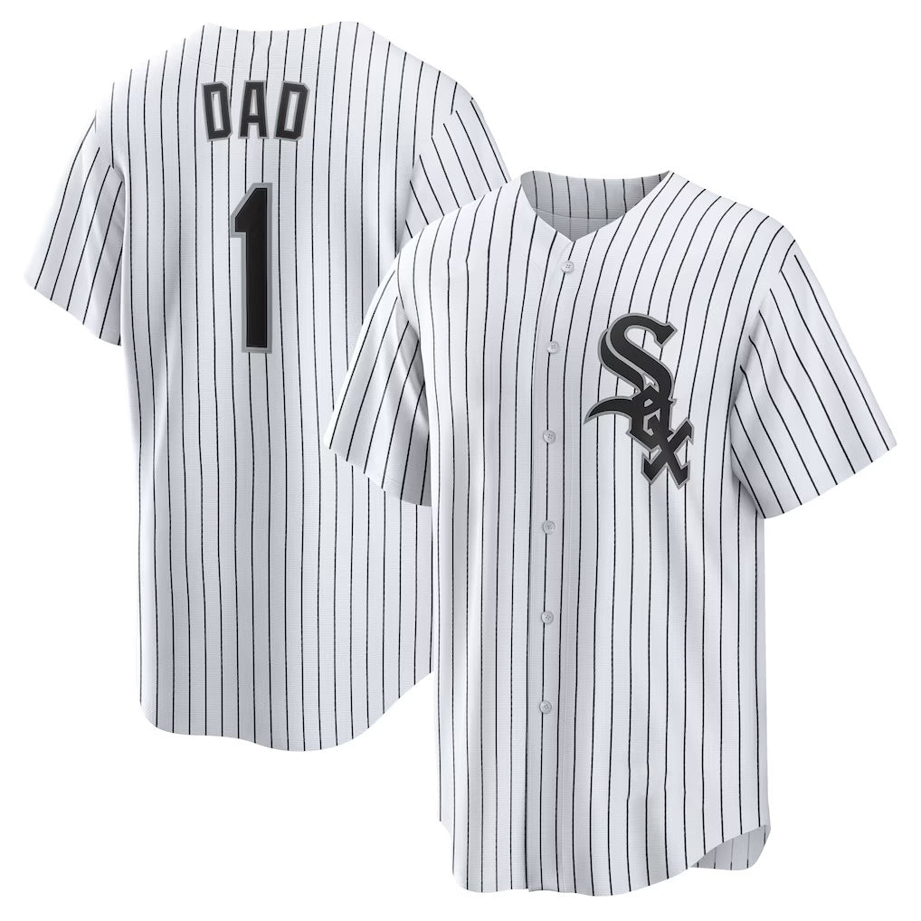 Chicago White Sox White AmberGomez #1 Dad Home Replica Jersey
