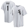 Chicago White Sox White AmberGomez #1 Dad Home Replica Jersey