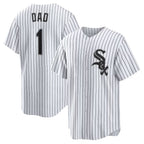 Chicago White Sox White AmberGomez #1 Dad Home Replica Jersey