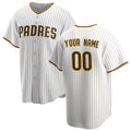 Custom San Diego Padres White AmberGomez Home Replica Jersey