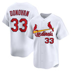 St. Louis Cardinals #33 Brendan Donovan White AmberGomez Home Limited Player Jersey