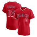 Los Angeles Angels #16 Yusei Kikuchi Player Red AmberGomez Home Limited Elite Stitched Jerseys