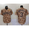 San Diego Padres #3 Jackson Merrill Camo AmberGomez With PS Patch Cool Base Stitched Jersey