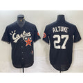 Houston Astros #27 Jose Altuve Black AmberGomez Cactus Jack Cool Base Jersey