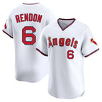 Los Angeles Angels #6 Anthony Rendon Player White AmberGomez T-shirt Home Limited Stitched Jerseys