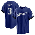 Los Angeles Dodgers #3 Edwin D¨ªaz Player Royal AmberGomez City Connect Home Game Stitched Jerseys
