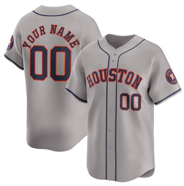 Custom Houston Astros Gray AmberGomez 2024 Away Limited Stitched Jersey