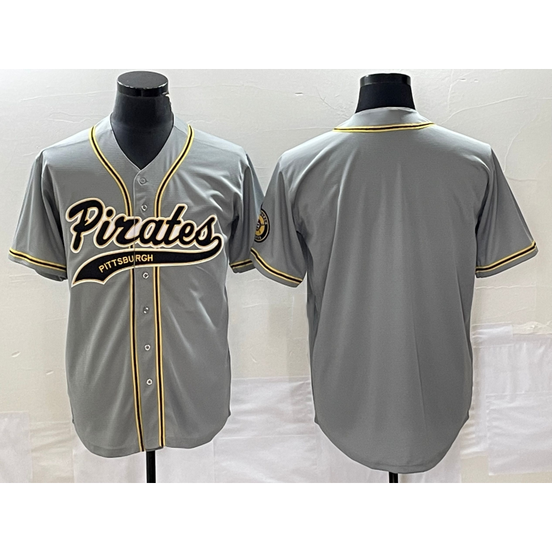 Pittsburgh Pirates Blank Grey AmberGomez Cool Base Stitched Jersey