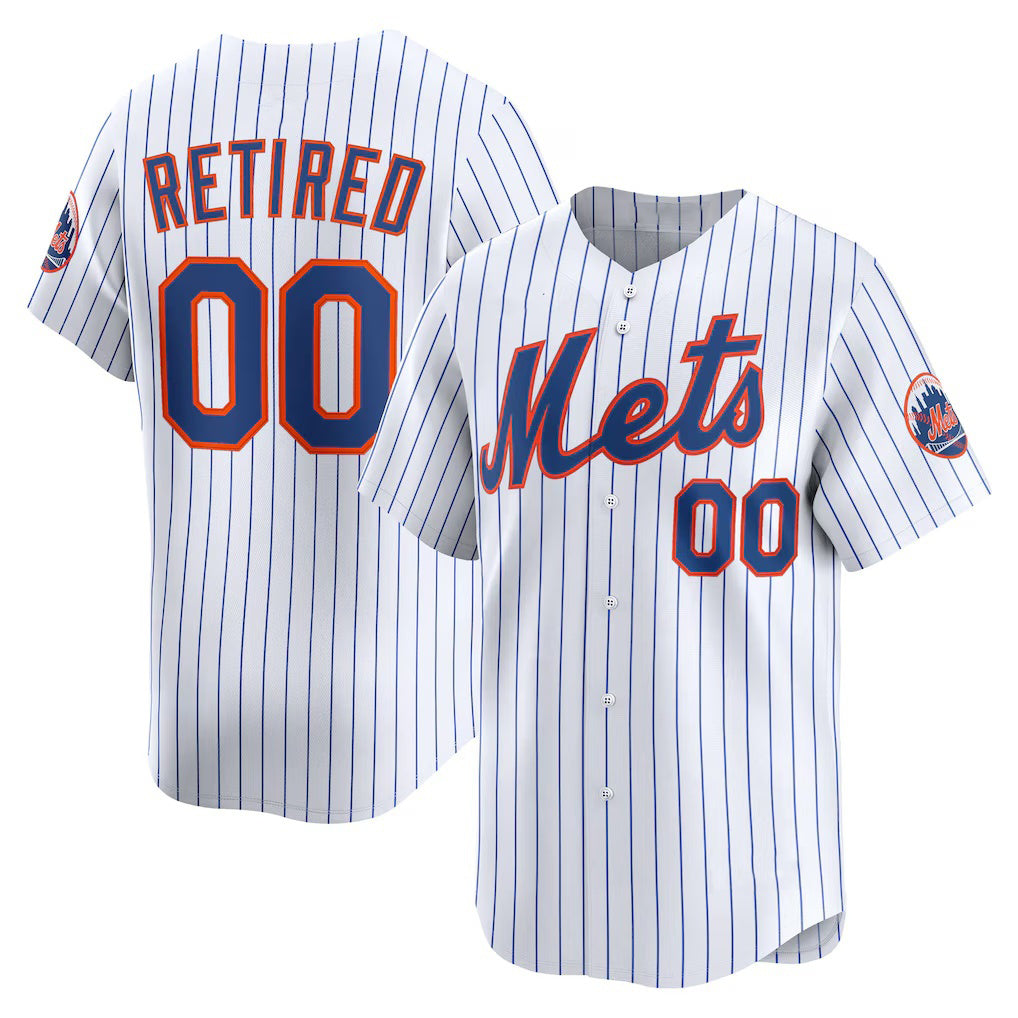 Custom New York Mets White AmberGomez Home Limited Pick-A-Player Retired Roster Jersey