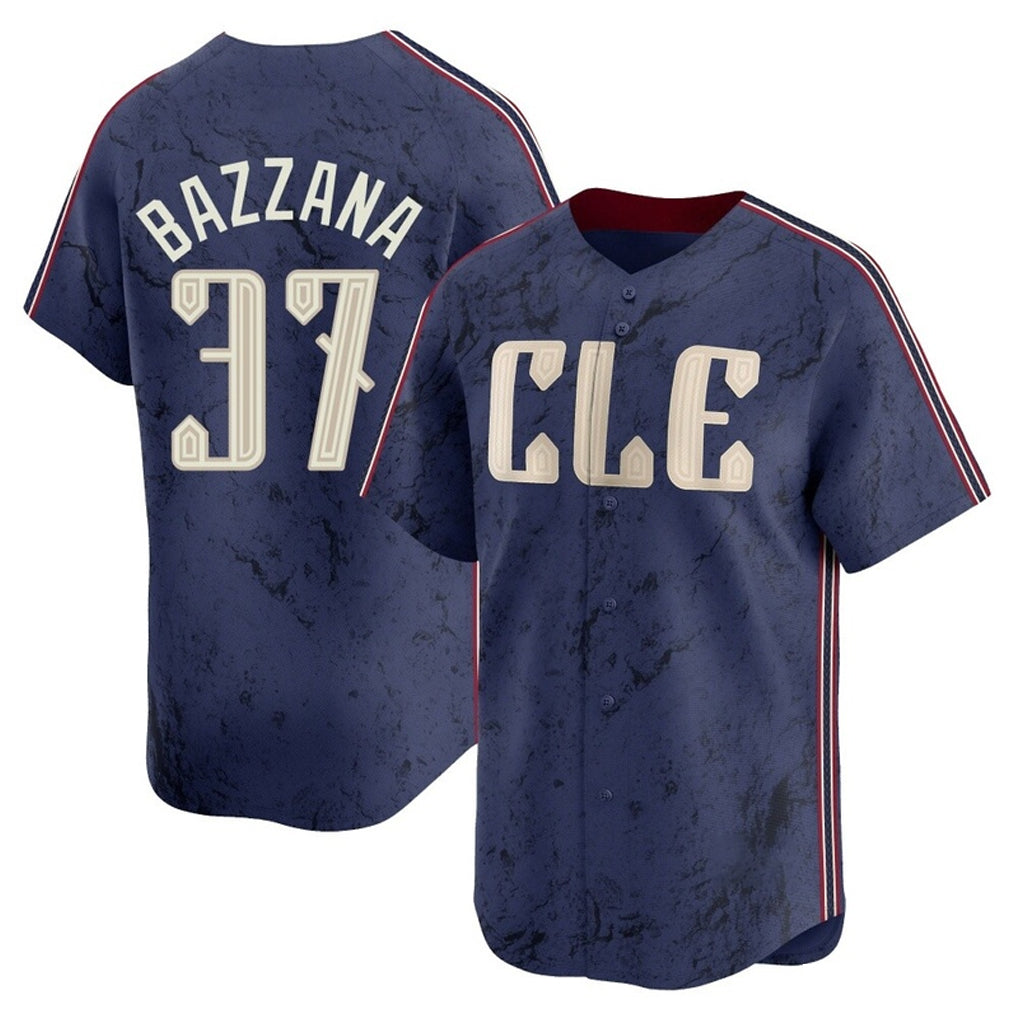 Cleveland Guardians #37 Travis Bazzana Player Navy AmberGomez City Connect Limited Home Stitched Jerseys