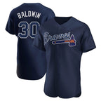 Atlanta Braves #30 Drake Baldwin Player Navy AmberGomez Alternate Limited Elite Home Game Stitched Jerseys