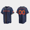 Custom Houston Astros ACTIVE PLAYER 2022 Navy AmberGomez City Connect Cool Base Stitched Jersey