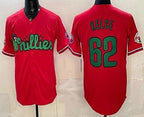Philadelphia Phillies #62 Jason Kelce Red AmberGomez Limited Stitched Jersey