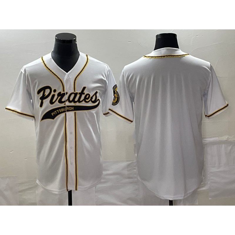 Pittsburgh Pirates Blank White AmberGomez Cool Base Stitched Jersey
