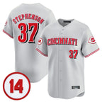 Cincinnati Reds #37 Tyler Stephenson Player Gray AmberGomez Vapor Premier Limited Home Stitched Jerseys