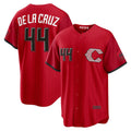 Cincinnati Reds #44 Elly De La Cruz Red AmberGomez 2026 City Connect Stadium Jersey