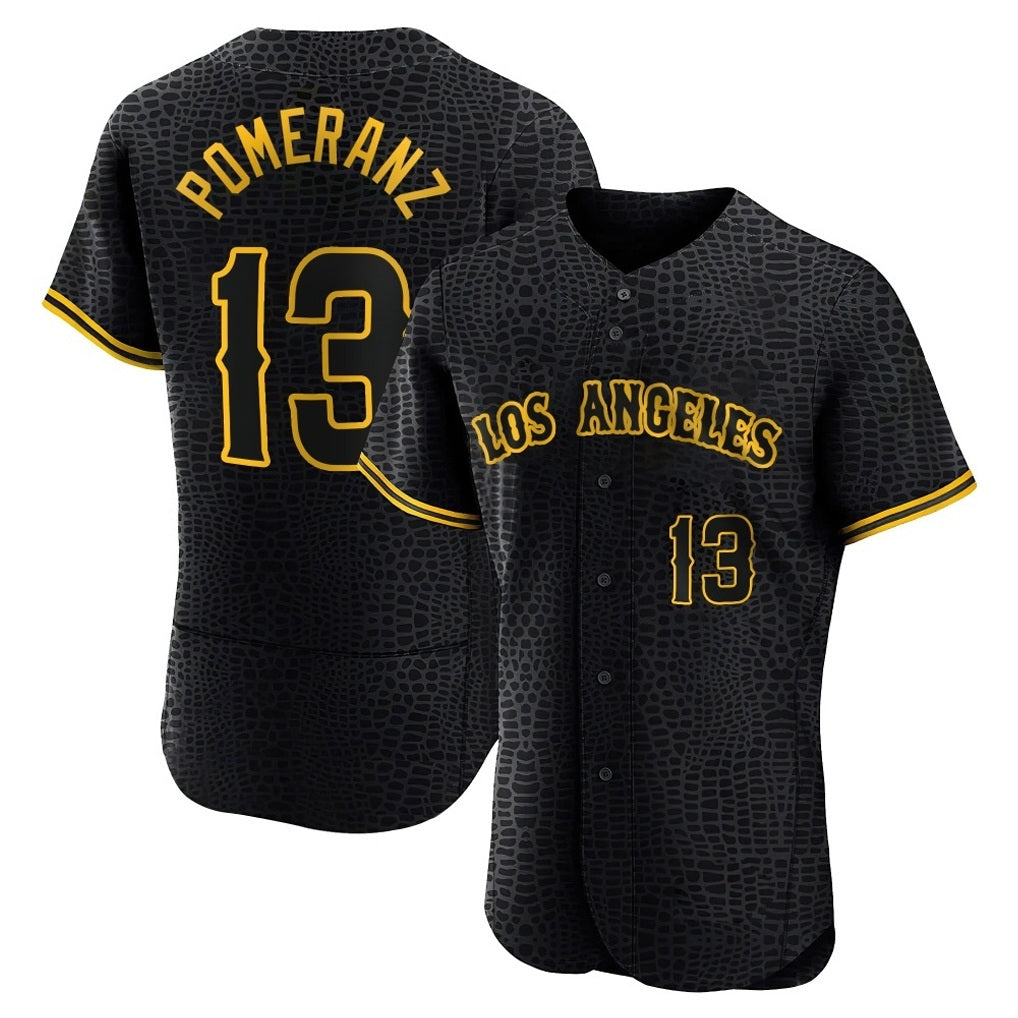Los Angeles Angels #13 Drew Pomeranz Player Black AmberGomez Snake Skin City Limited Elite Home Stitched Jerseys