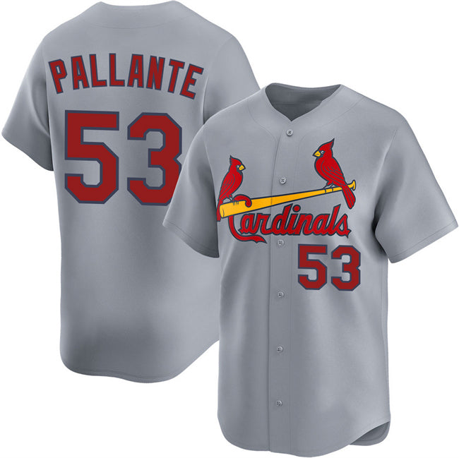 St. Louis Cardinals #53 Andre Pallante Gray AmberGomez 2024 Away Limited Stitched Jersey