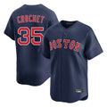 Boston Red Sox #35 Garrett Crochet Player Navy AmberGomez Limited Home Game Stitched Jerseys1