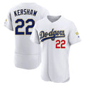 Los Angeles Dodgers #22 Clayton Kershaw Player Gold White AmberGomez 2026 Collection Stadium Limited Elite Stitched Jerseys