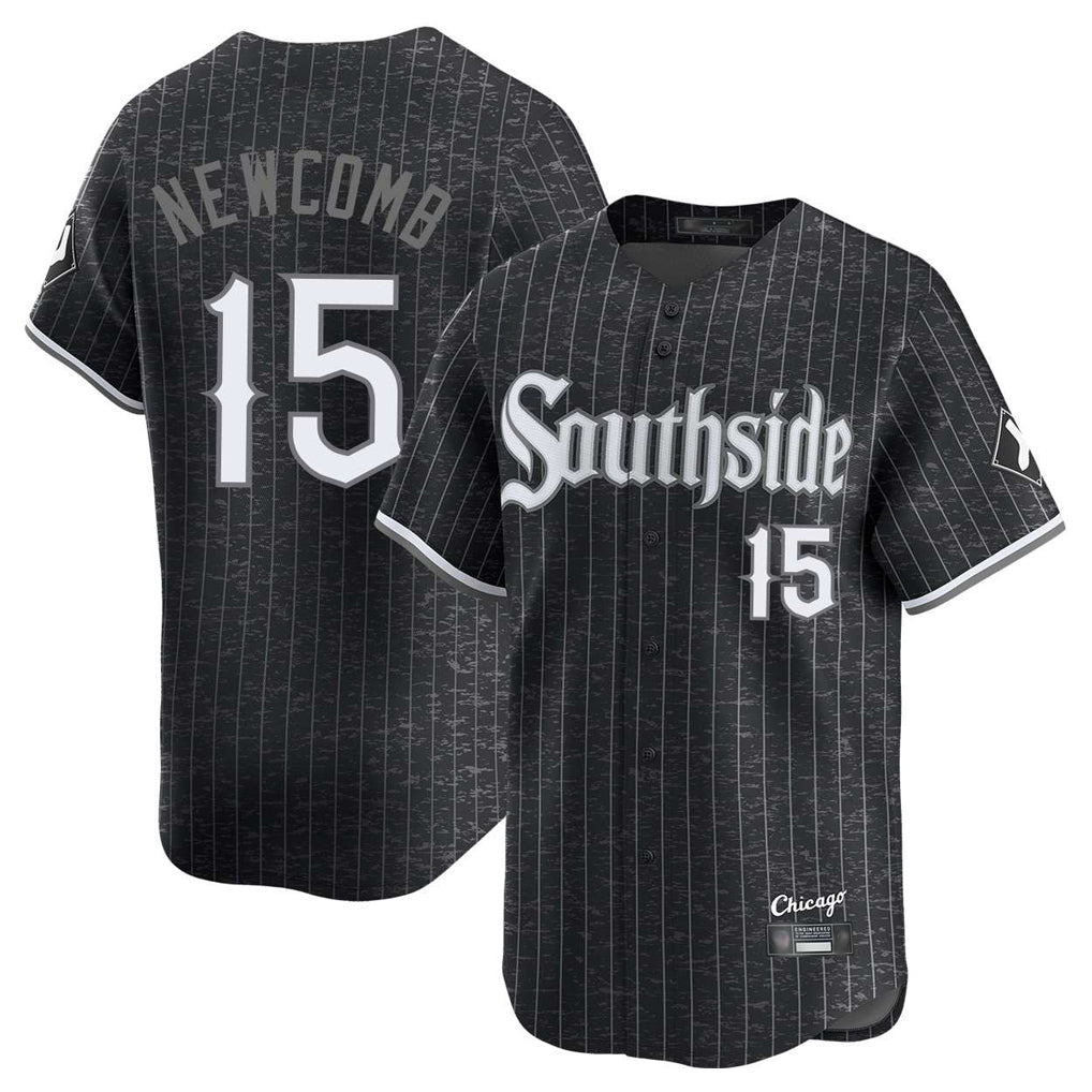 Chicago White Sox #15 Sean Newcomb Player Black AmberGomez City Connect Limited Home Stitched Jerseys