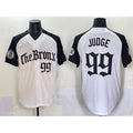 New York Yankees #99 Aaron Judge White Black AmberGomez 'Gothic Legacy Edition' Vapor Premier Limited Stitched Jersey