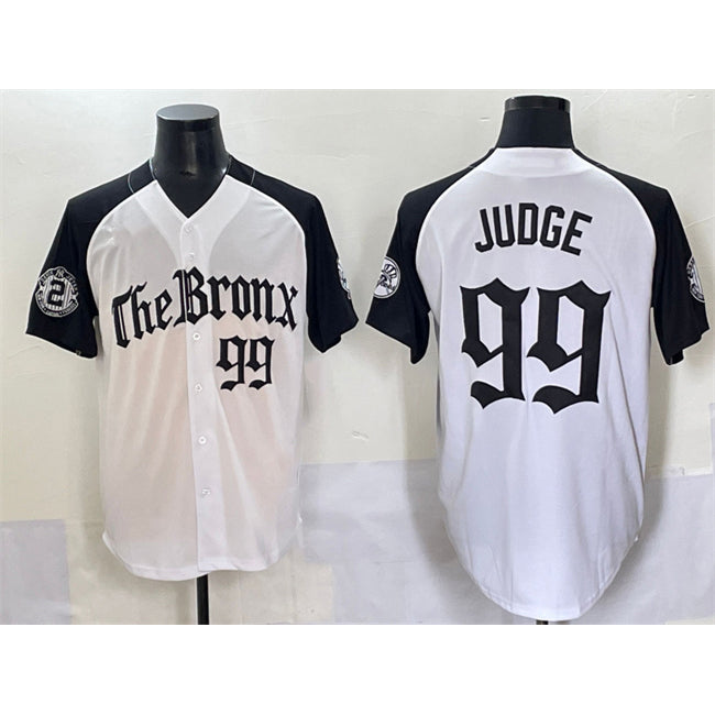 New York Yankees #99 Aaron Judge White Black AmberGomez 'Gothic Legacy Edition' Vapor Premier Limited Stitched Jersey