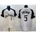 Los Angeles Dodgers #5 Freddie Freeman White Black AmberGomez Mexico 2025 LA Gothic Style With Fernando Patch Vapor Premier Limited Stitched Jersey