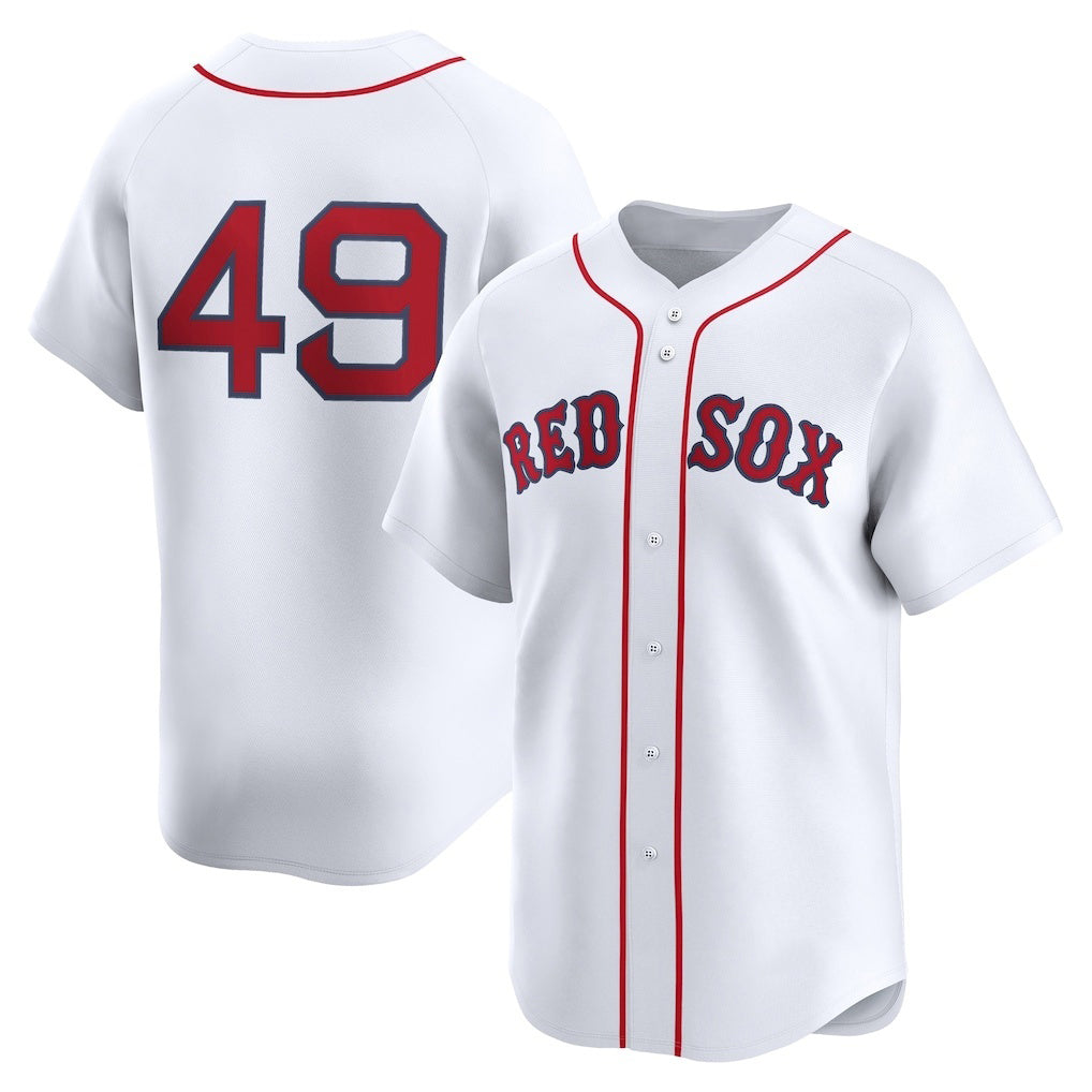 Boston Red Sox #49 Tim Wakefield White AmberGomez Home Limited Player Jersey