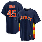 Houston Astros #45 Tatsuya Imai Player Navy AmberGomez Home Game Stitched Jerseys